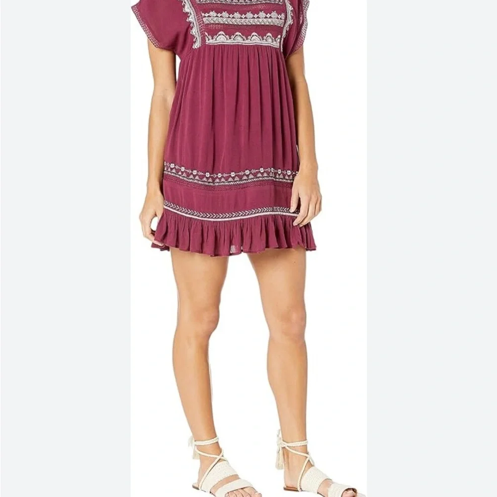 Free People Sunrise Wanderer Mini Dress. Size Small - Picture 3 of 13
